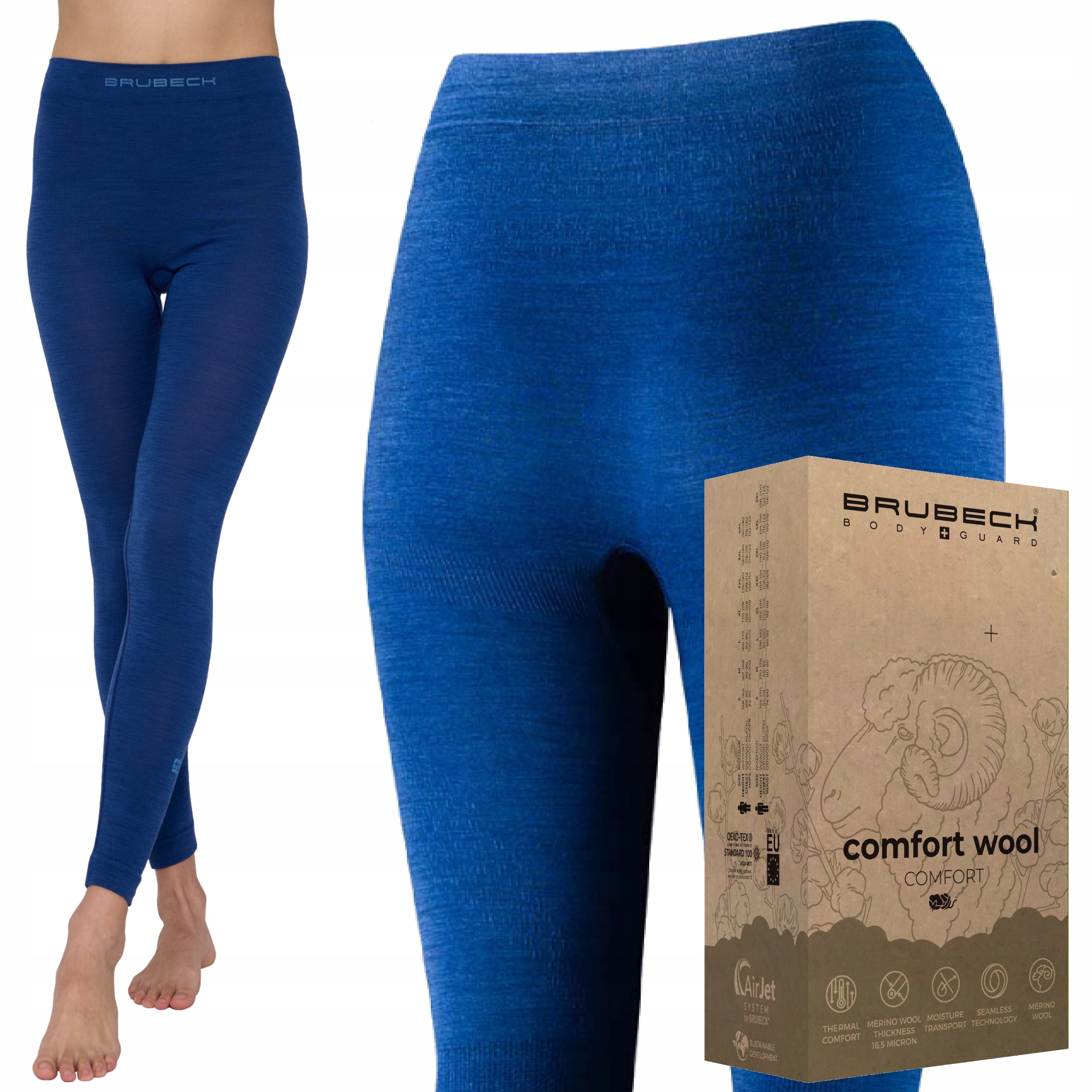 Getry Termo Damskie Merino Brubeck 70% Wool Nieocierające Górskie Rowerowe