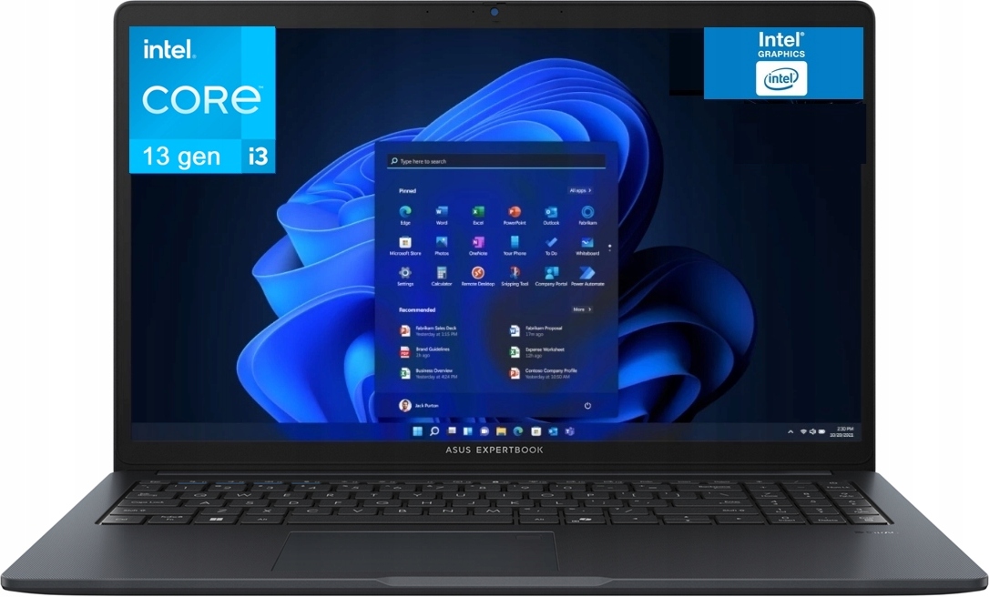 Notebook Asus ExpertBook B1 15,6" Fhd Intel Core i3-1315U 8GB SSD256GB W11