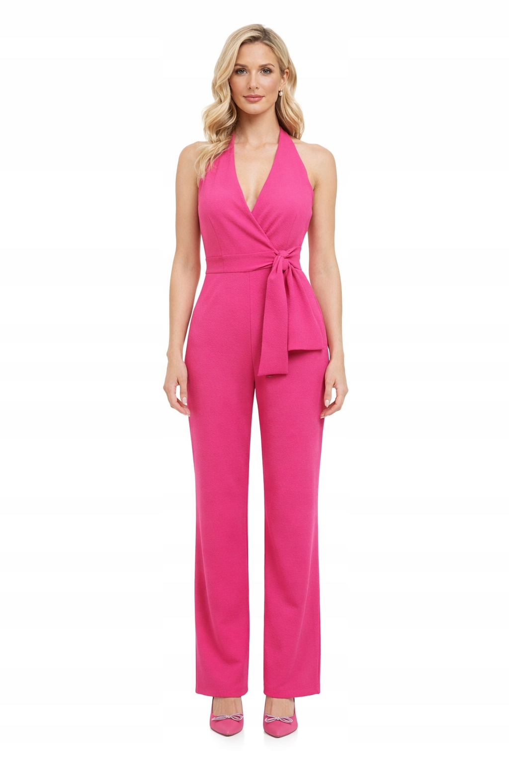 Pinko Růžová Kombinéza S Výstřihem Do Špičky A Zavazováním 36 I4B