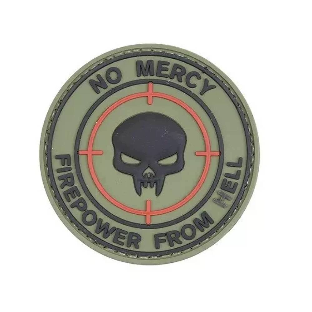 Plakietka 3D Pvc Gfc Tactical No Mercy Firepower From Hell Velcro
