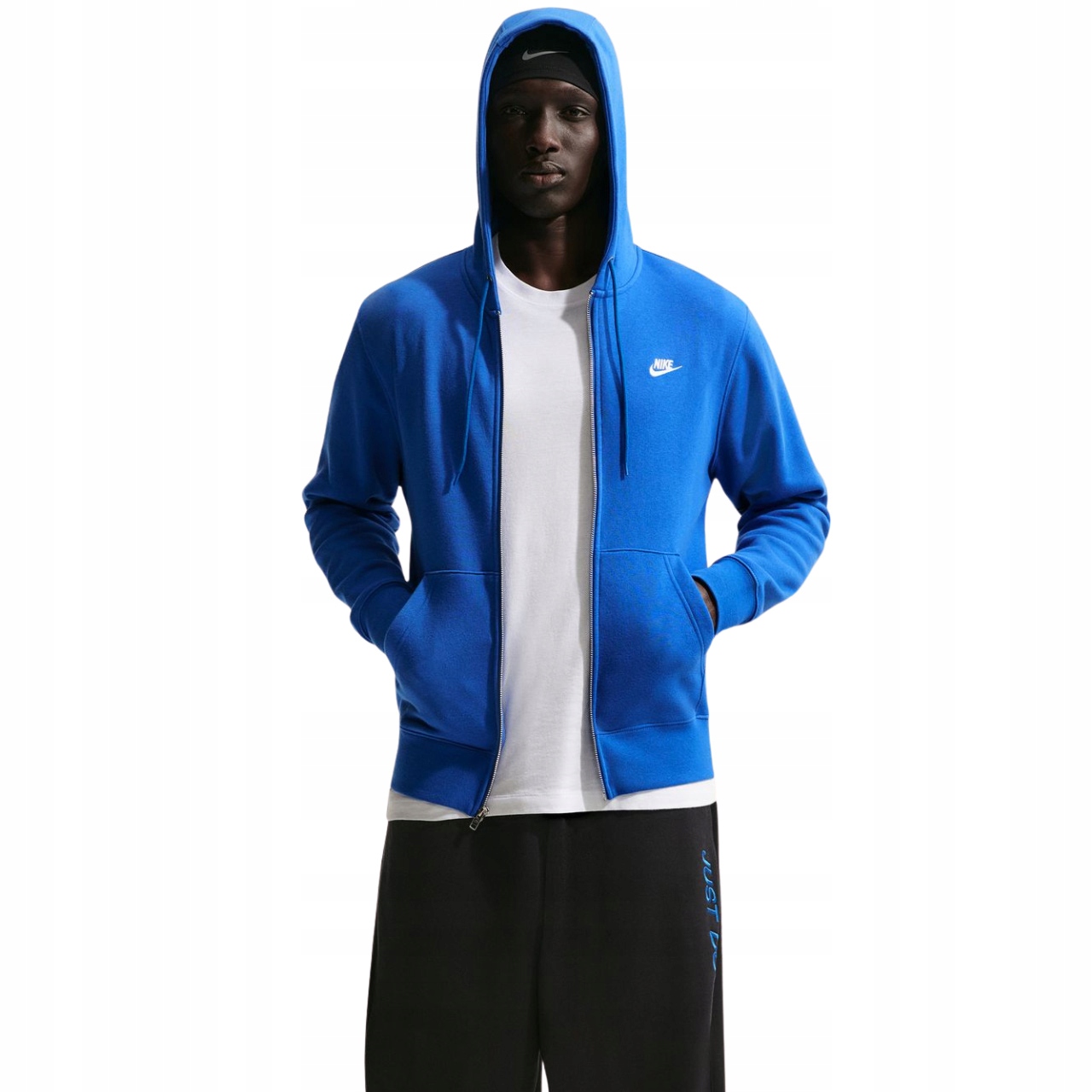 Pánská mikina Nike Club Bb Fz Hoodie modrá FN3861 480 S