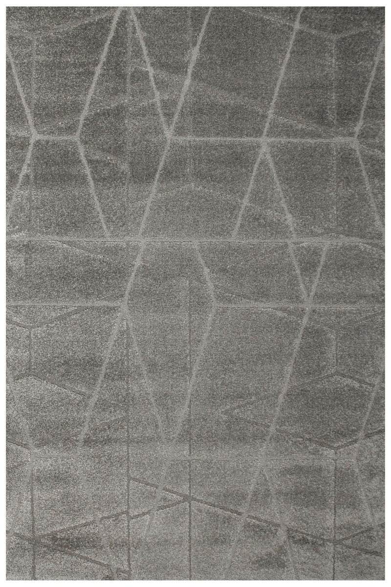 Dywan Szary Nowoczesny Geometryczny Wzór W Romby Linie Aruba 120x170 cm