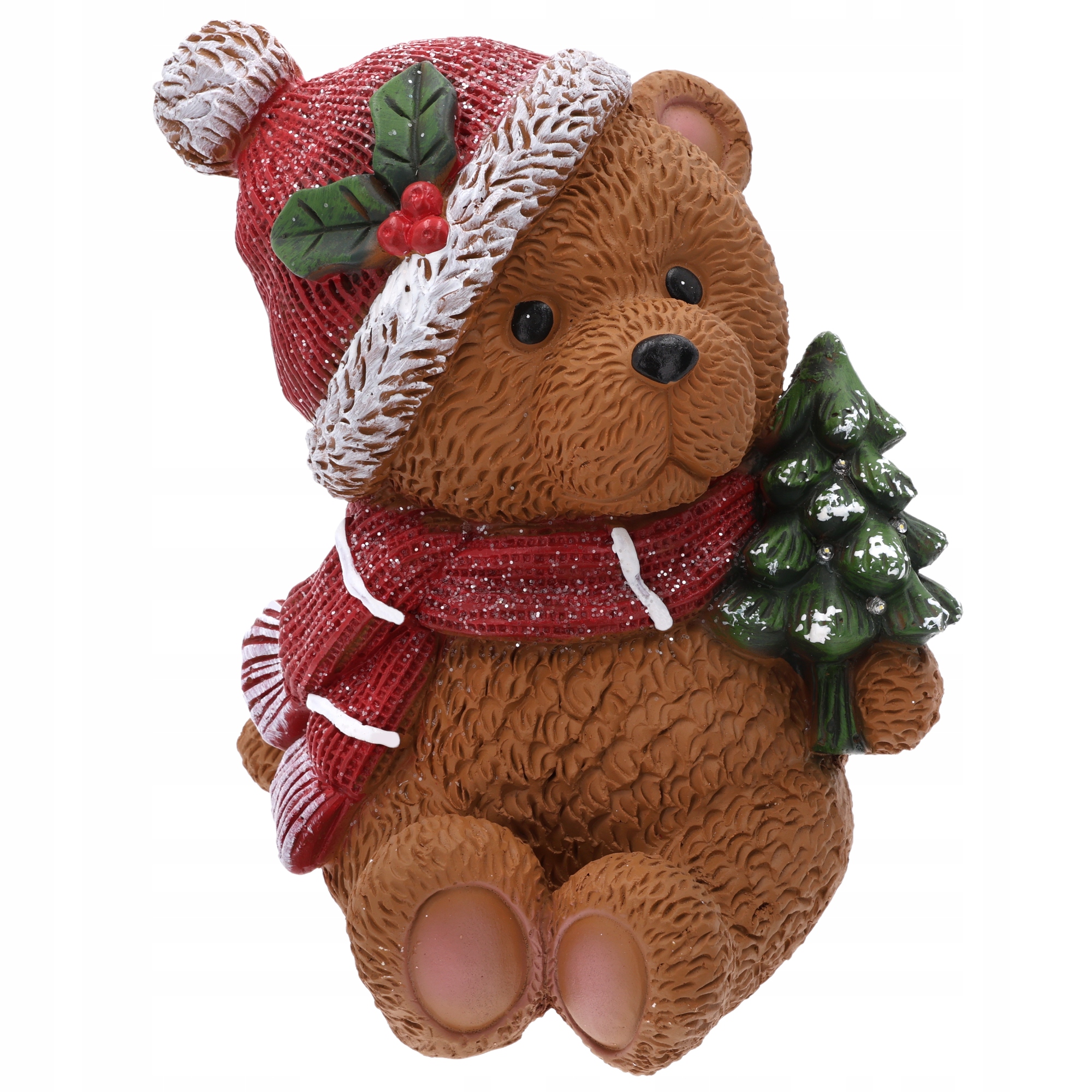 Svítící figurka medvídek dekorace dárek pod vánoční stromeček XL 29 cm