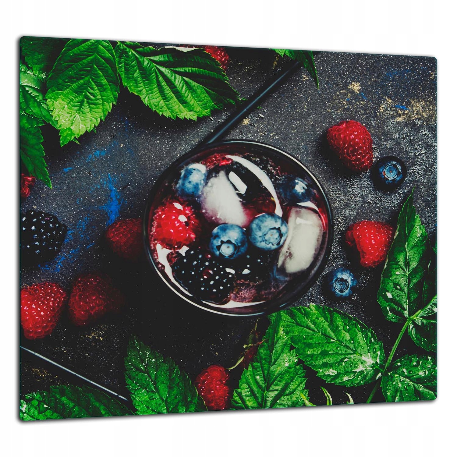 Skleněná Ochranná Deska Panel Lepidlo 65x60 Ovoce