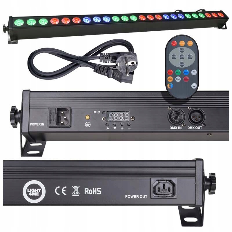LISTWA LED BELKA OŚWIETLENIOWA LIGHT4ME DECO BAR 24 RGB IR 105CM + PILOT