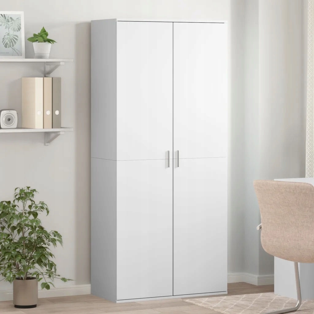 vidaXL Botník bílý 80 x 39 x 178 cm kompozitní dřevo