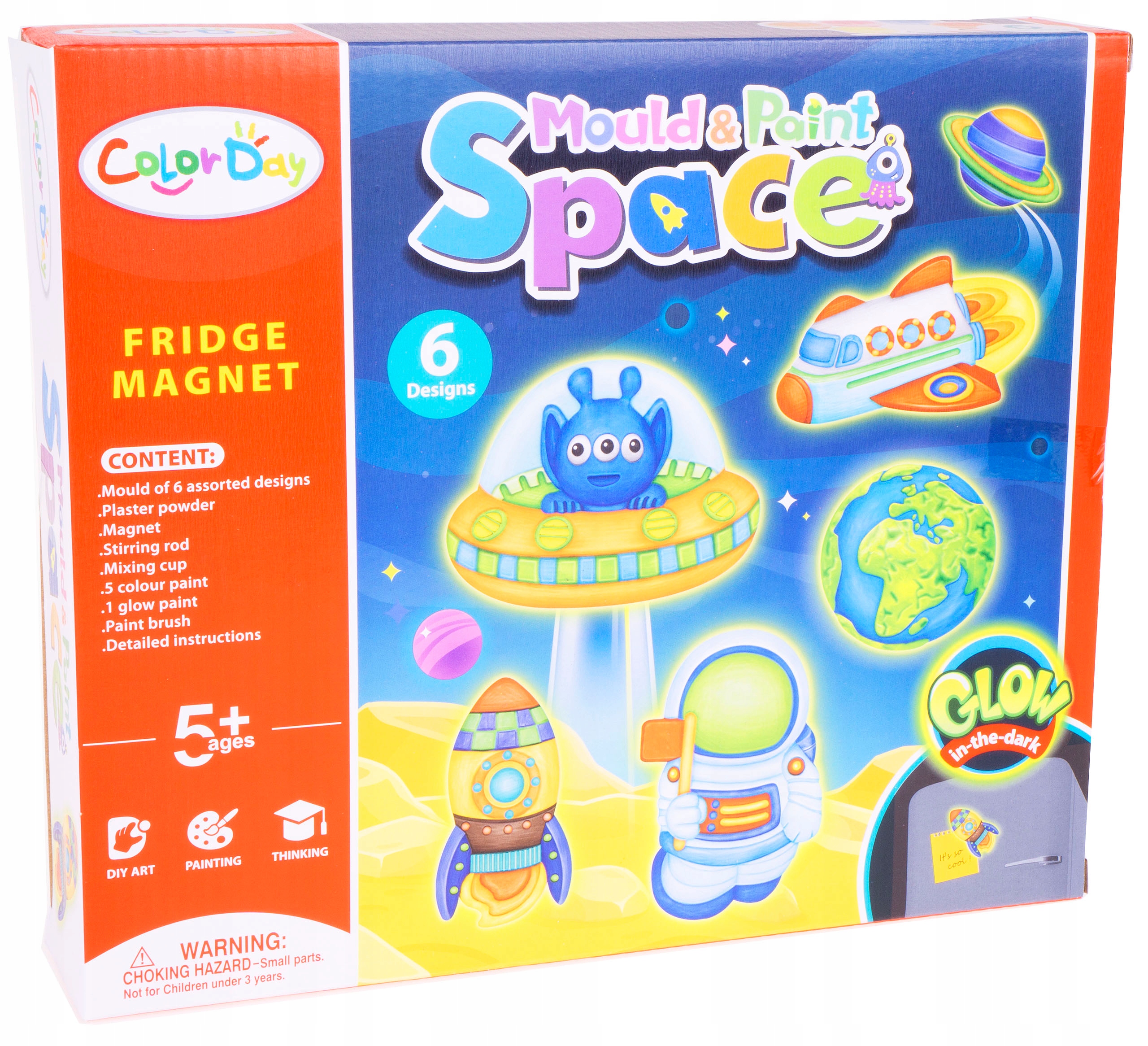 ŚWIECĄCE GIPSOWE MAGNESY NA LODÓWKĘ KOSMOS ZRÓB SA