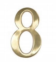 CYFRA NA DRZWI DOM BUDYNEK NUMER ADRES METALOWA MOSIĄDZ ZŁOTA 5 CM 8
