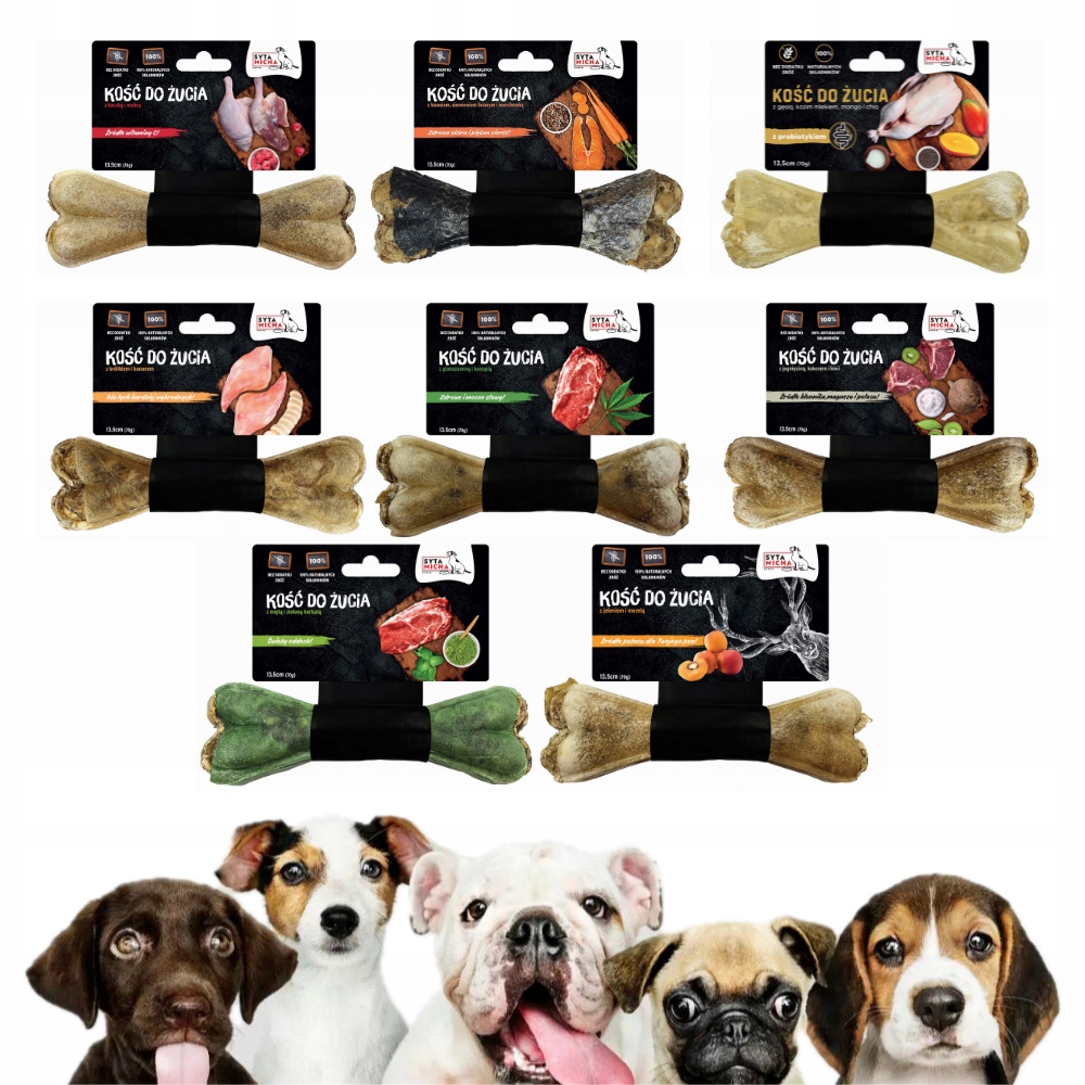 Levně Syta Micha Žvýkací kost pro psa Mix Chutí 13,5 cm 8 ks