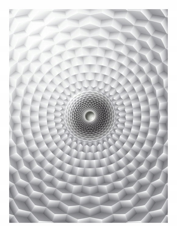 Tapeta Tunel Abstrakcia Minimalizmus Geometria Šedá Biely Vinyl 184x254 lepidlo