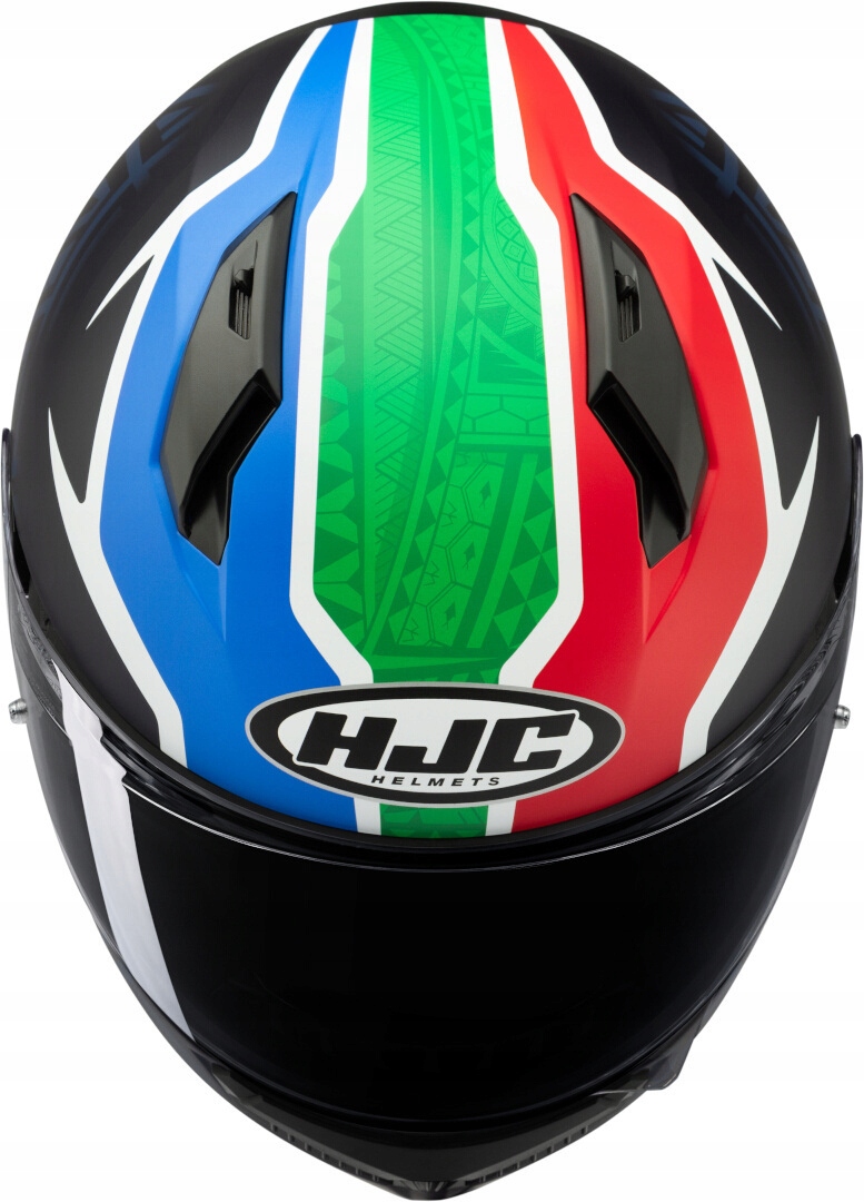 Kask HJC C10 BB33 Blue/green/red SF niebieski/zielony/czerwony Półmat L Homologacja europejska ECE R22-06