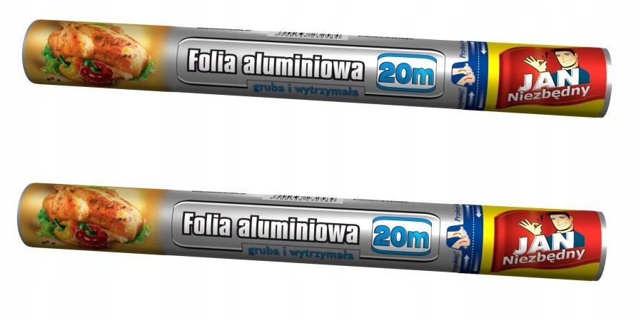 

Jan Niezbędny Folia Aluminiowa 20M Gruba Mocna x2