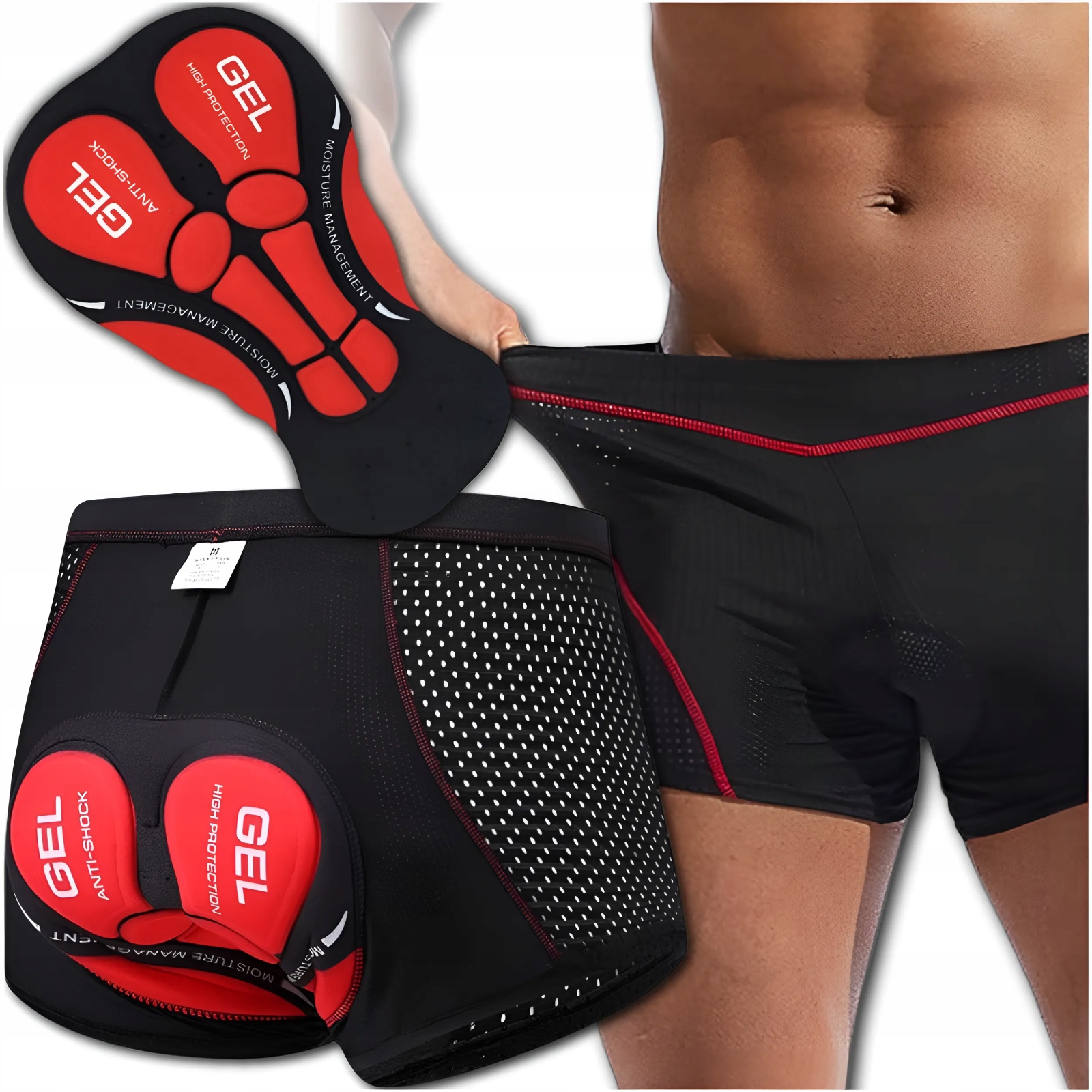 SPODENKI ROWEROWE ROZ. L - SZORTY Z WKŁADKĄ 3D ŻELOWĄ *CE*