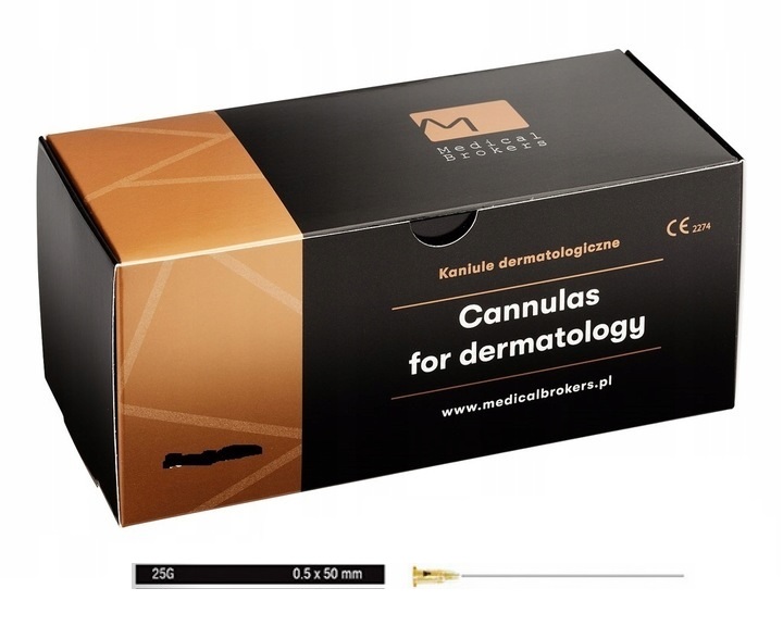 Дерматологическая канюля 25 г 0, 5x50 мм - 1шт игла