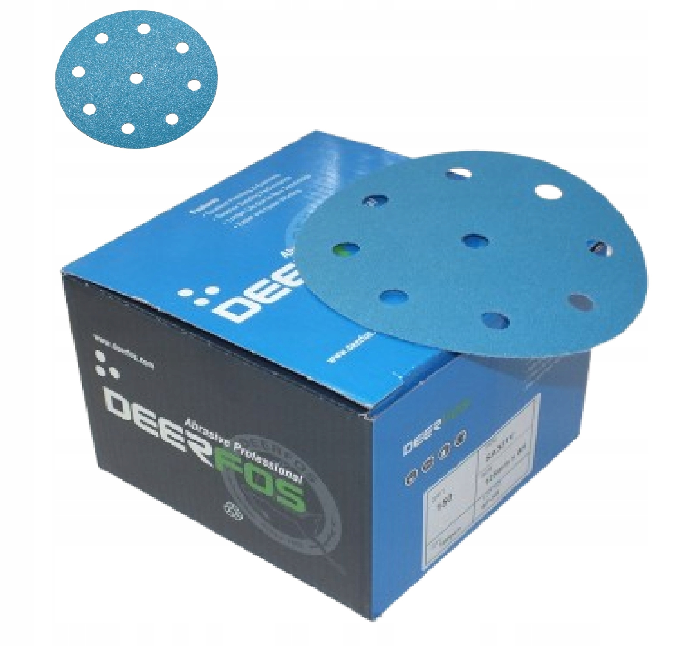 Deerfos Festo krążek ścierny na sucho i mokro 9H rzep 125mm P120 50 szt.