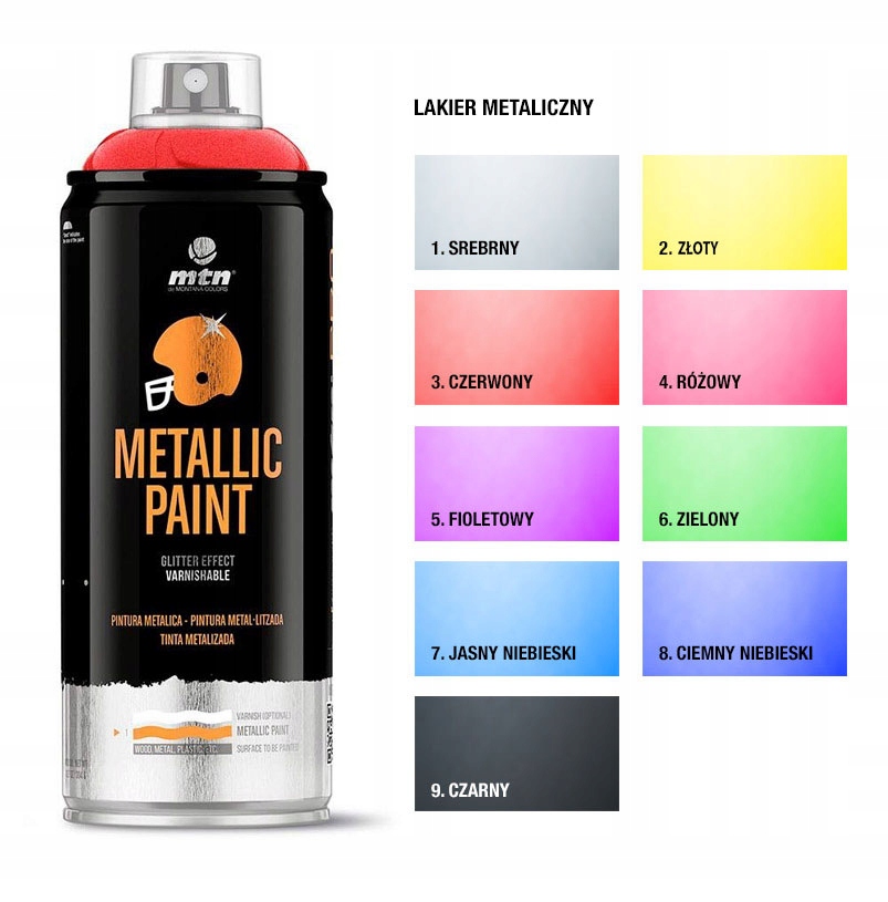 

Farba lakier spray metalik 400 ml. Montana Colors