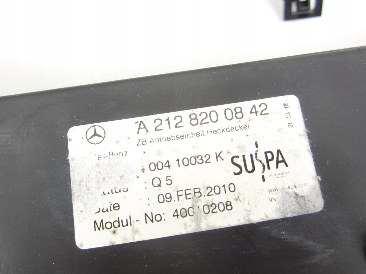 mécanisme arrière arrière du capot Mercedes W212 berline