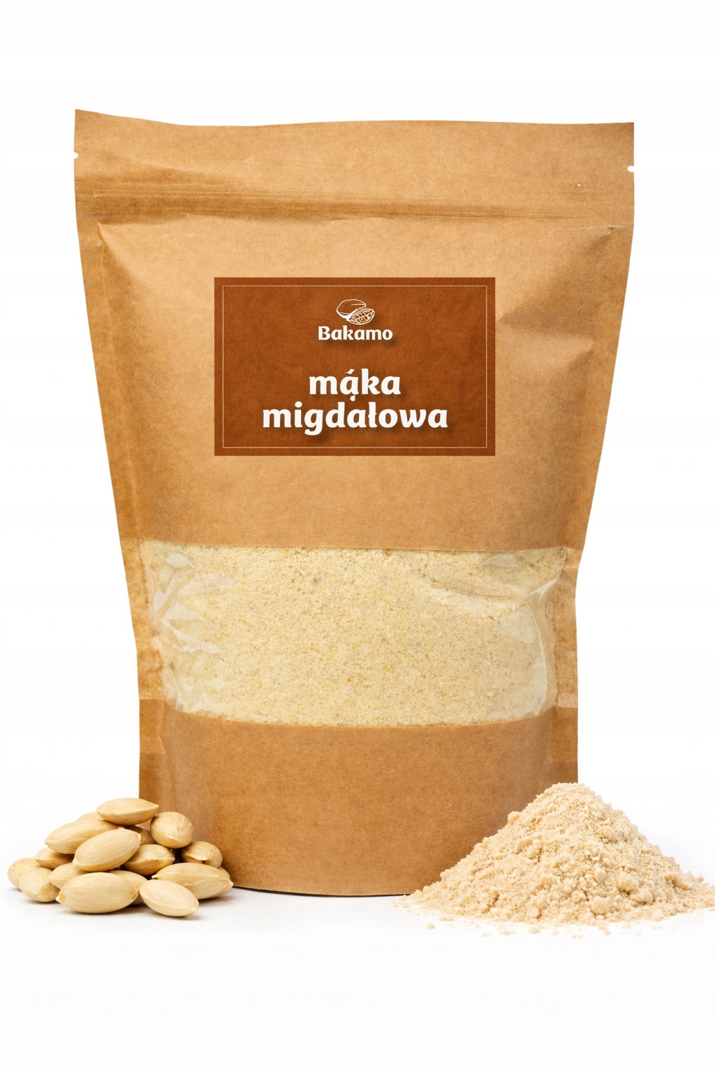 Mandlová Mouka jemná moučka mleté mandle Kvalita 1 kg Bakamo