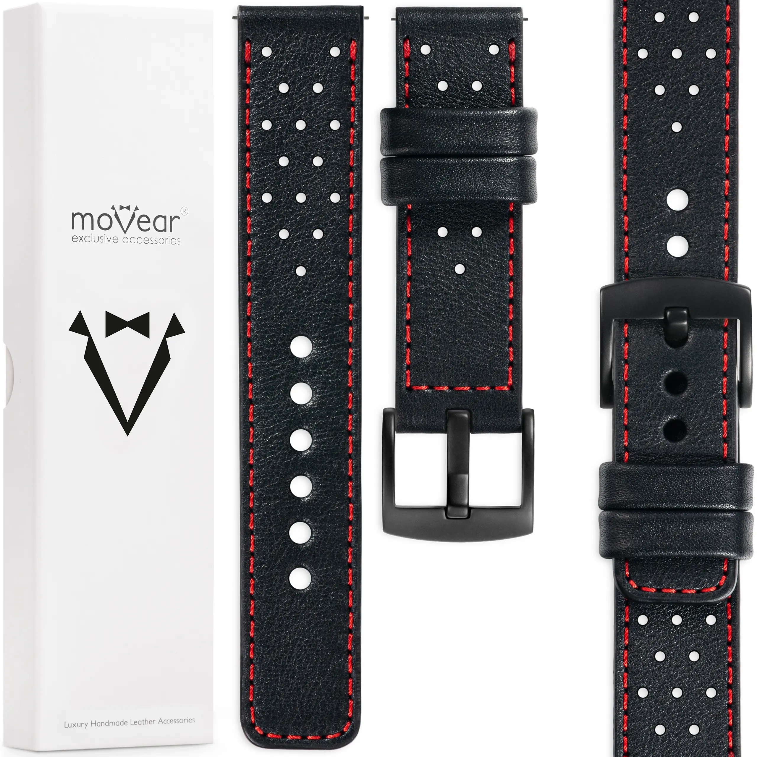 Kožený řemínek pro Huawei Watch Gt 3 2 42/43 Elegantní Polský řemínek 20 mm Movear