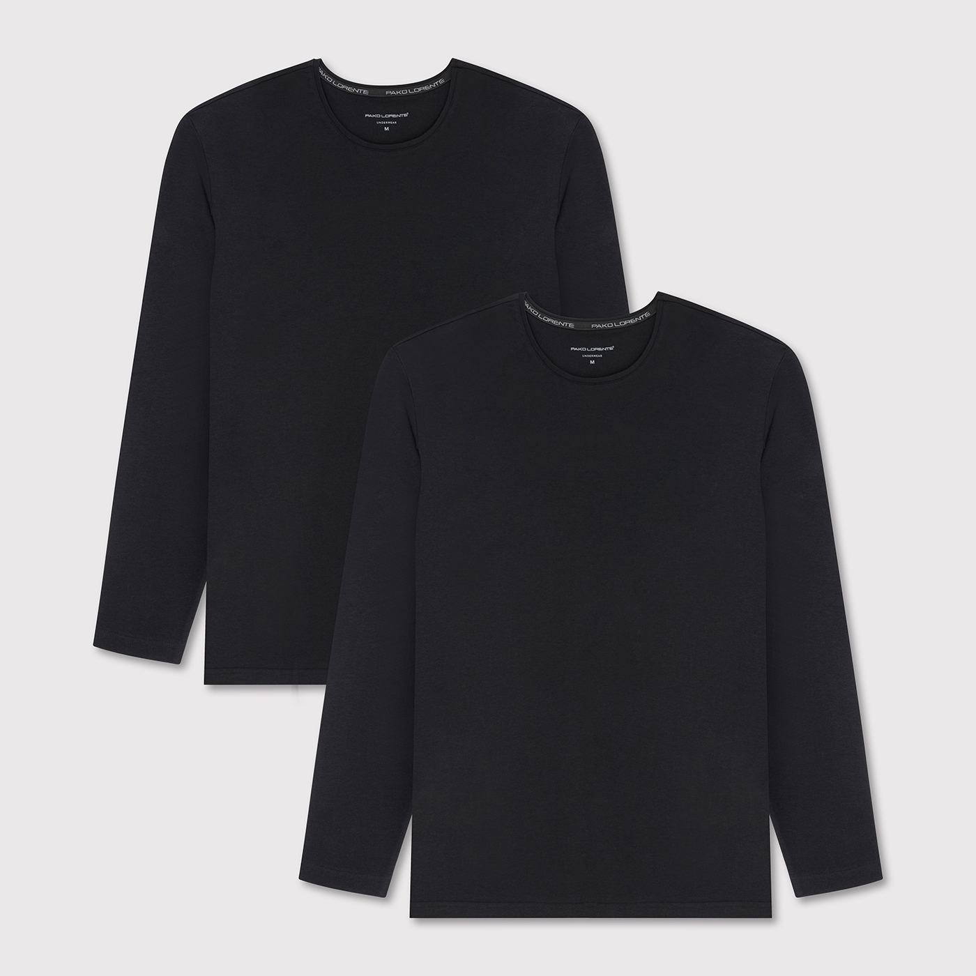 Dvojbalení černých pánských lonsleevů Pako Lorente vel XL