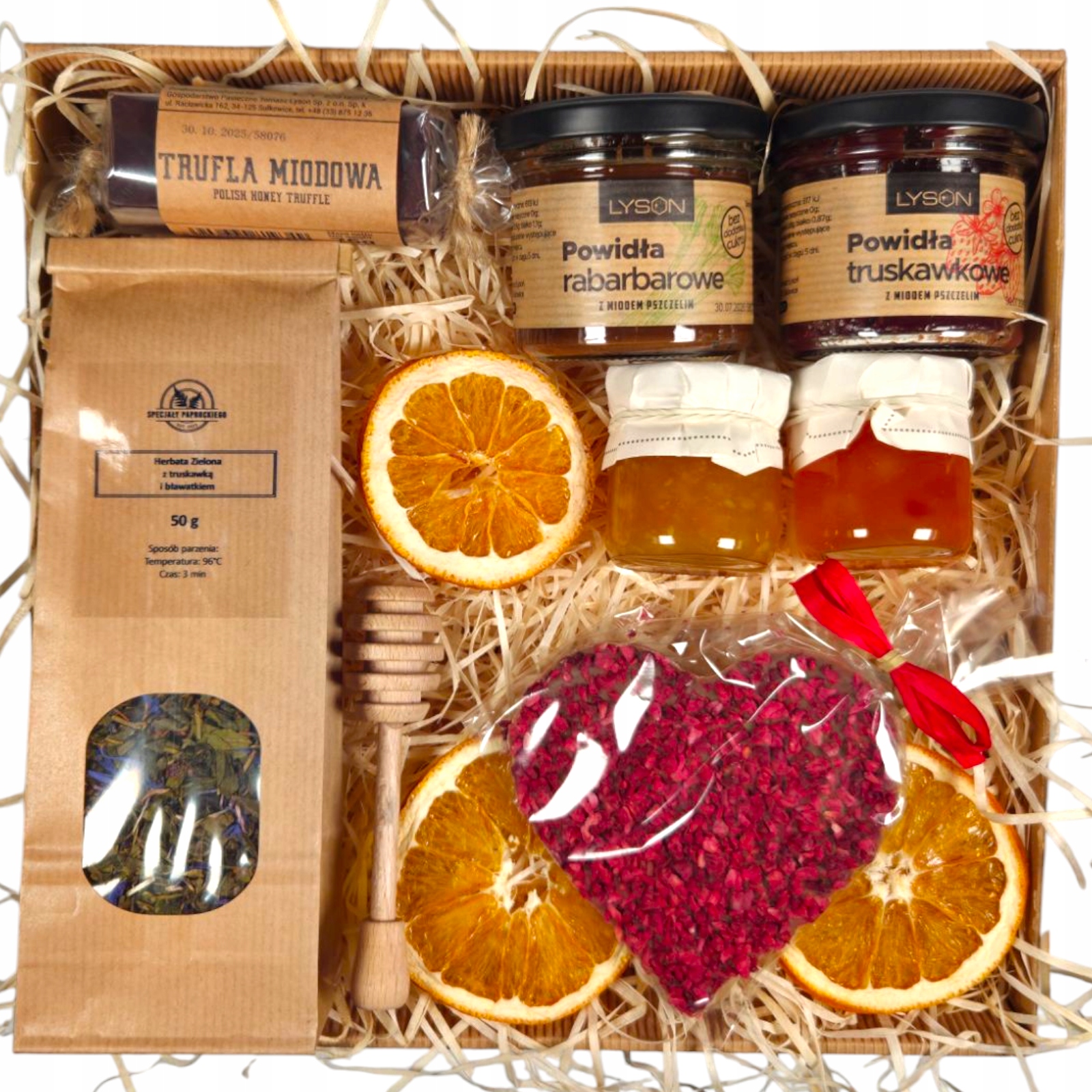 Levně Dárková Sada pro milovanou osobu Lanýž Dárek Čokoláda Srdce Med Čaj