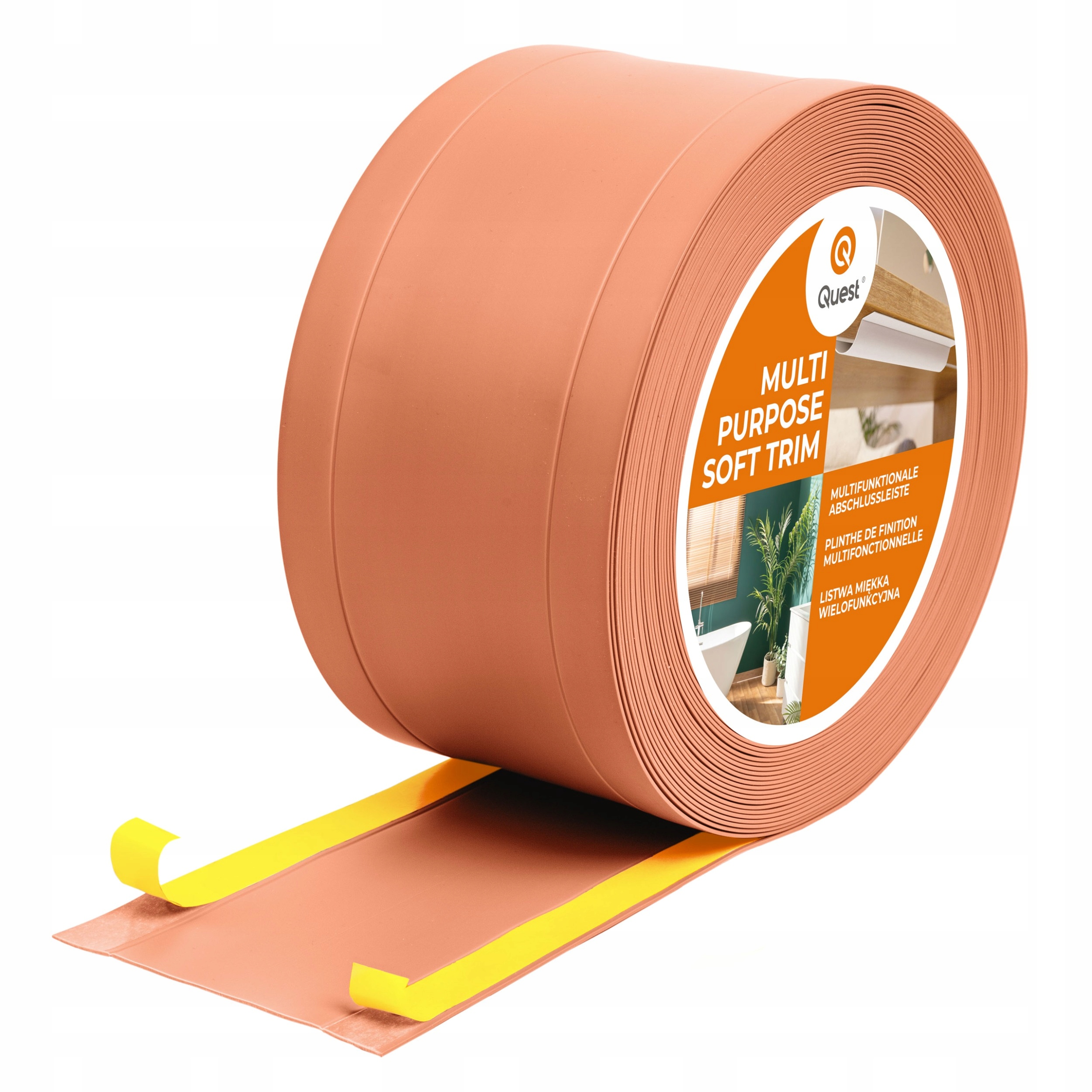 Dokončovacia lišta z Pvc 6v1 samolepiaca, tehlová 20 m 120 mm, v1