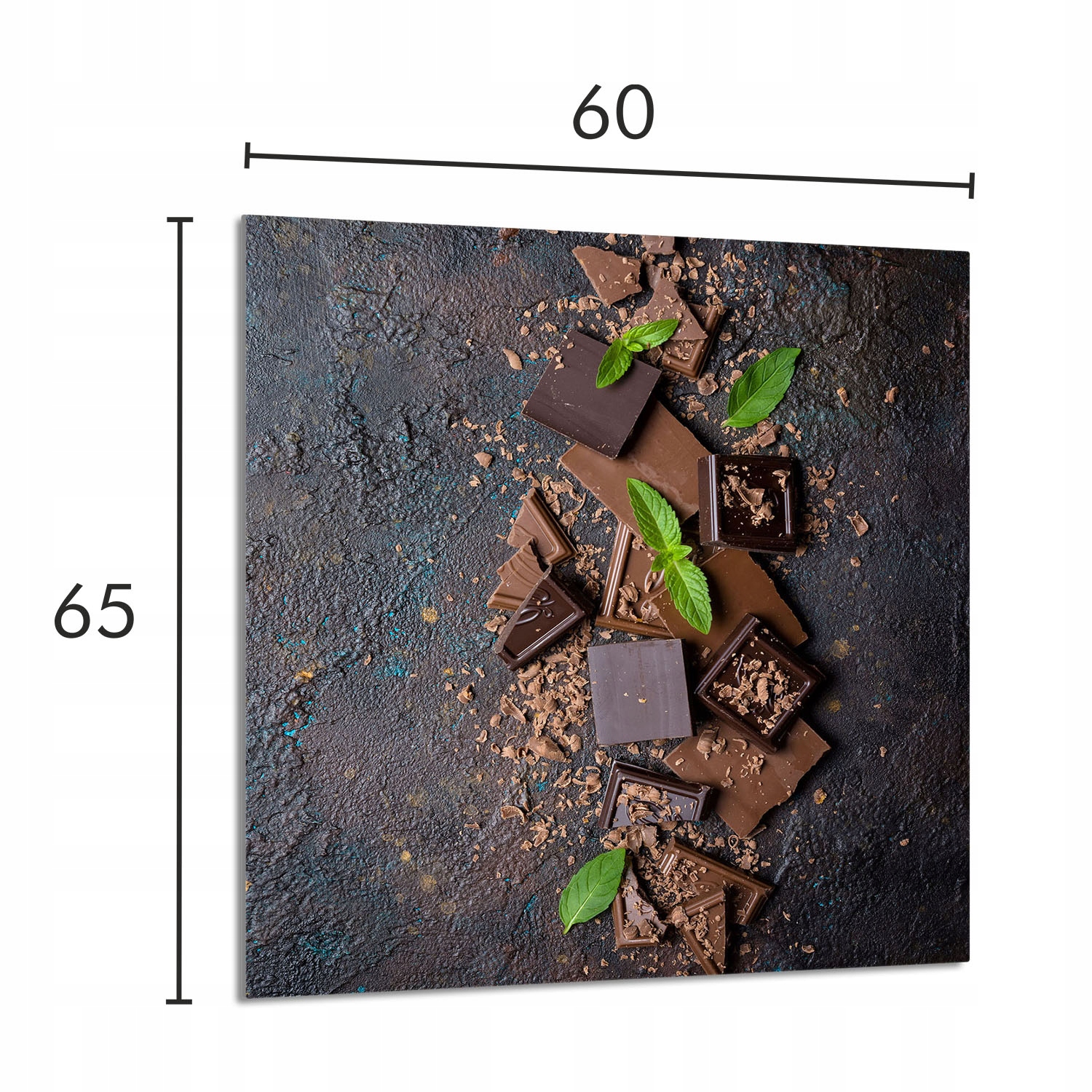 Skleněný Panel Do Kuchyně 60x65 Čokoláda Tvrzené Sklo