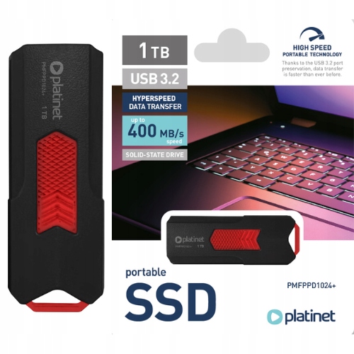 Pendrive PLATINET 1 TB USB 3.2 czarny