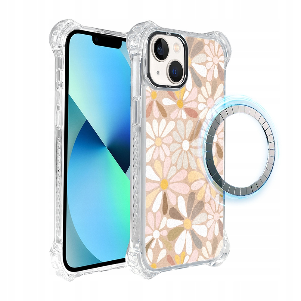 Pouzdro iPhone 13 Ibizu DropGuard Ultra s MagSafe, Vintage květiny