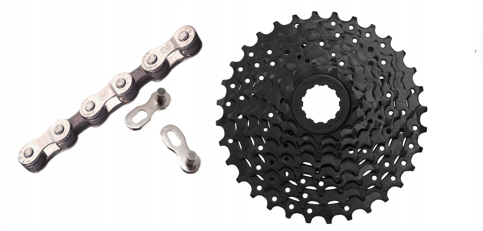 Zestaw kaseta 8rz Sunrace CSM55 11-34 +ybn S52-S1