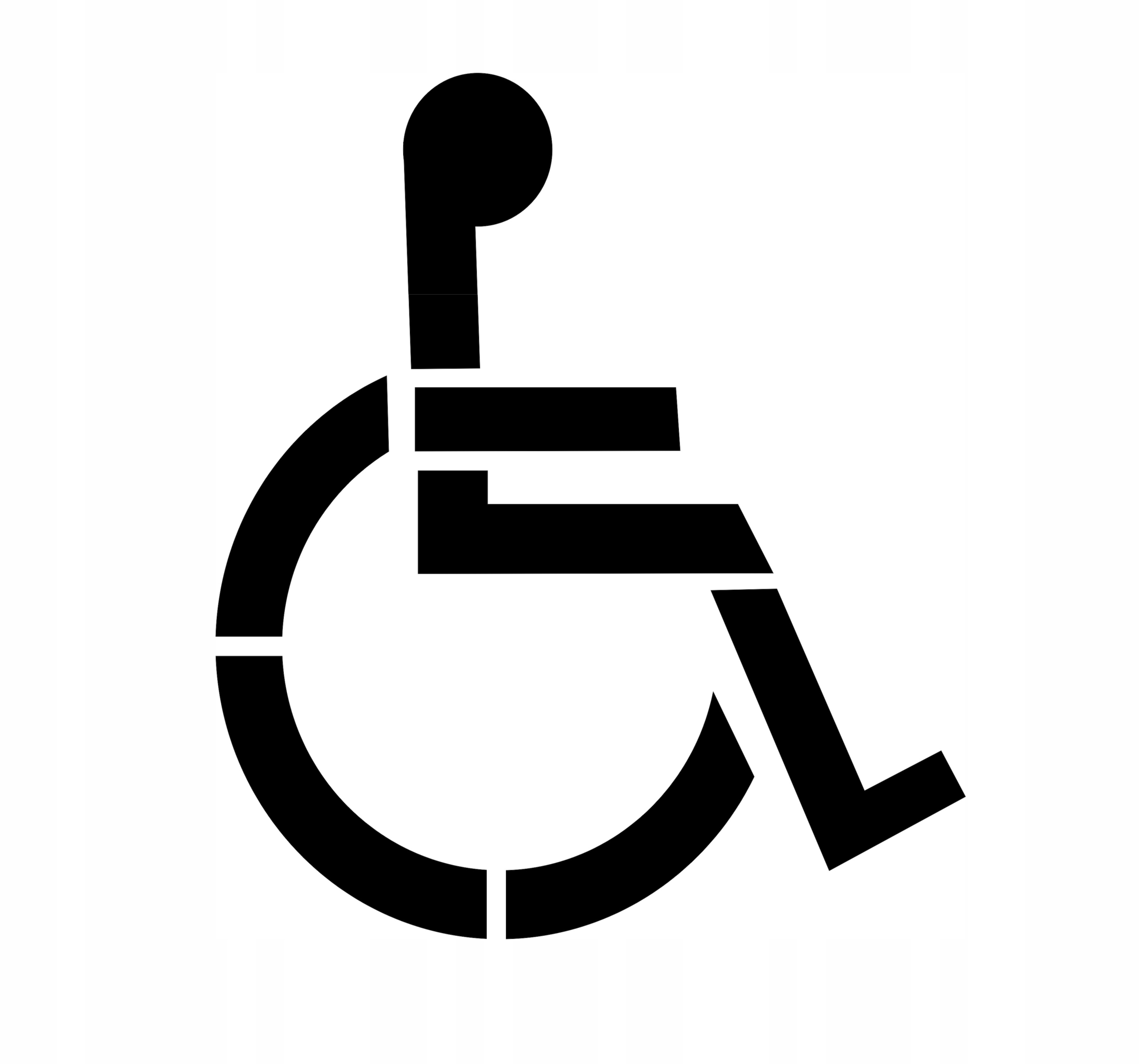 SZABLON P24 INWALIDA NIEPEŁNOSPRAWNY MIEJSCE P-24