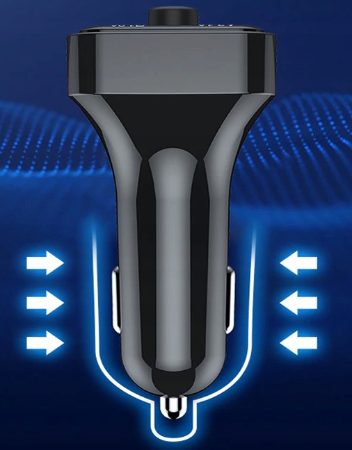 Светодиодный FM-передатчик SD MP3 Bluetooth зарядное устройство 2xUSB код производителя 05785