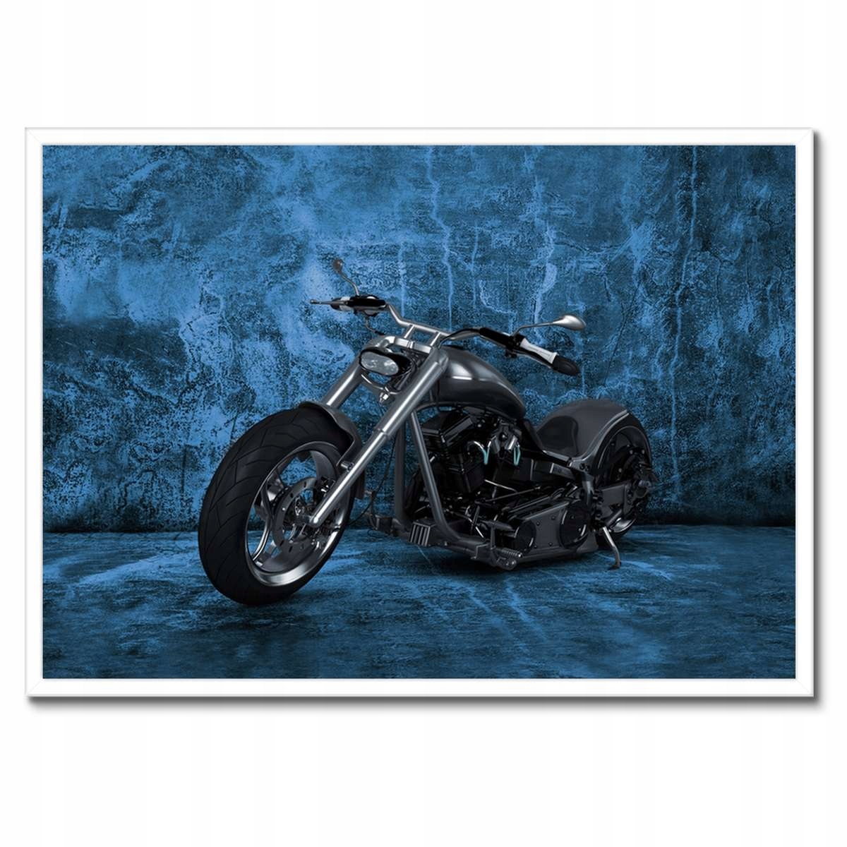 Plakáty v rámu 70x50 Modrá stěna Chopper