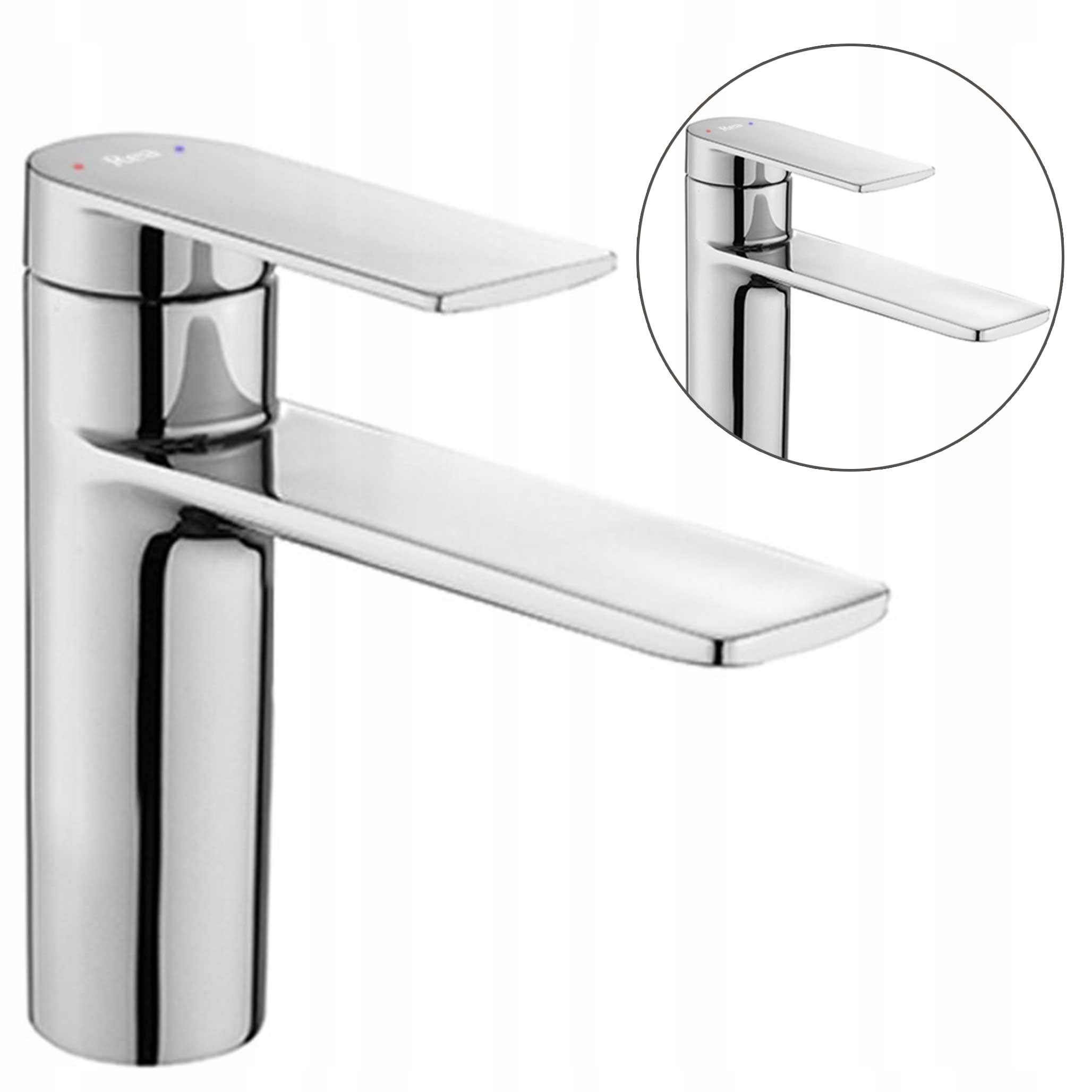 Umývadlová batéria Strieborná Chróm Nízka Do Umývadla Rea Storm Lesk Okrúhla