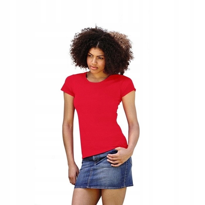 

Damska Koszulka T-shirt Modna Red Xs