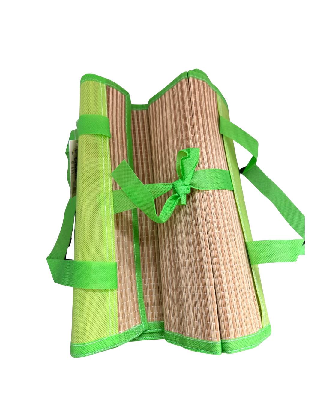 Mata plażowa Hersig 170x60 cm składana z uchwytem lekka 275 g, zielona
