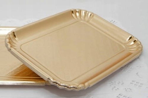 TACKA CUKIERNICZA ZŁOTA PAPIEROWA USZTYWNIANA 30,5x21 CM 1 SZT Marka Cuki