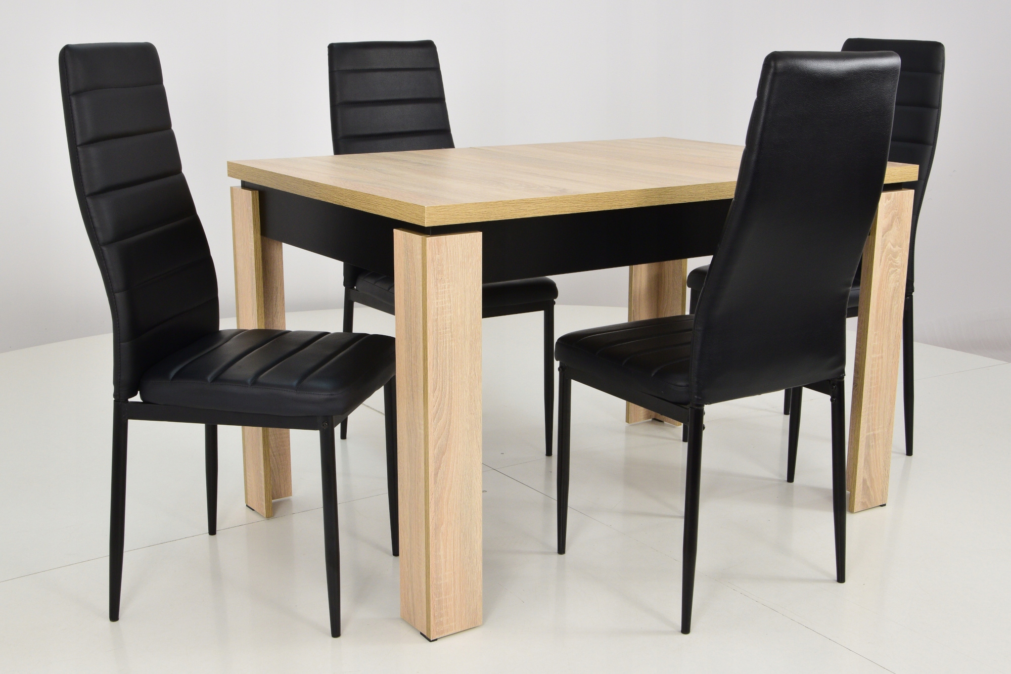 ZESTAW rozkładany stół 80x160 cm + 4 krzesła EKO Wielkość stołu 6 osobowy