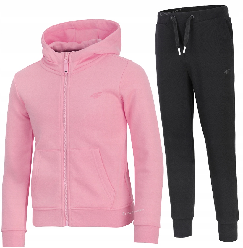 

4F Dziewczęcy Dres Komplet Bluza Spodnie 146