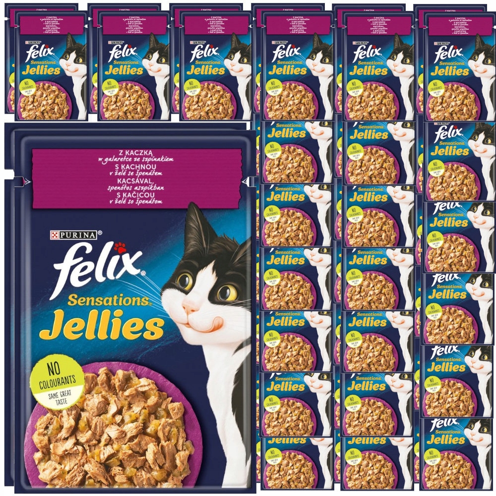 Levně Felix Sensations Krmivo Kachna V Želé 48x85 g