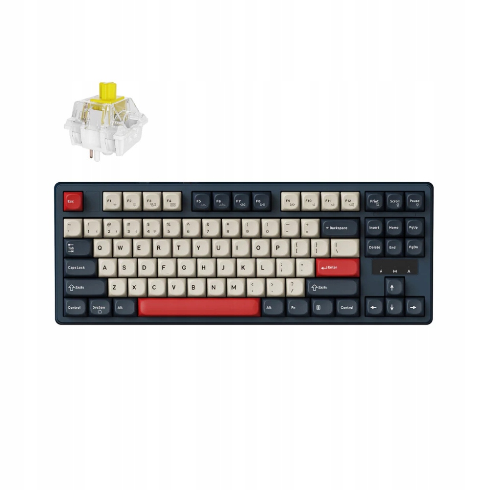 Keychron J4 Qmk Bezdrátová Mechanická Klávesnice Rgb Hot-Swap Banana