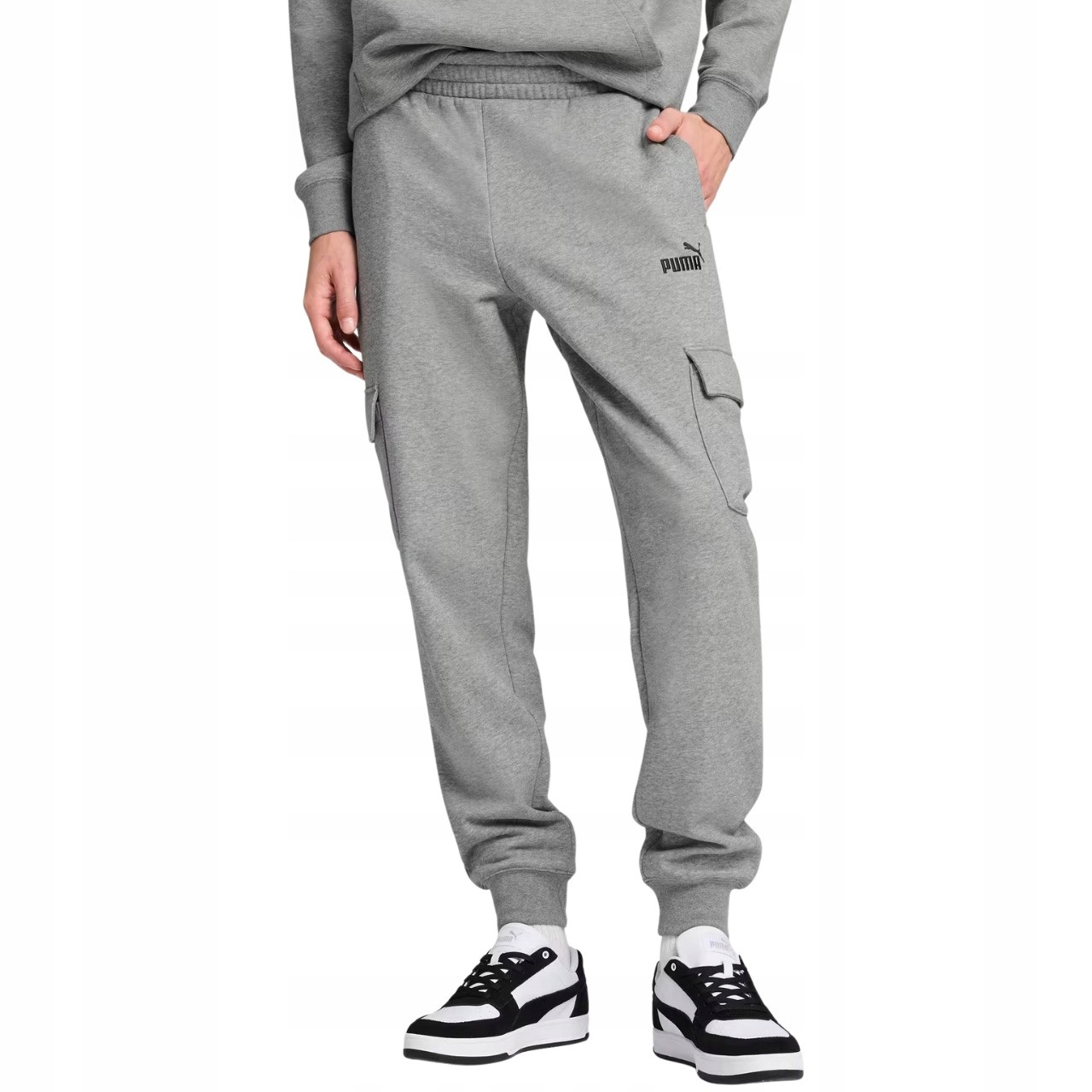 Pánské teplákové kalhoty Puma Ess No.1 Logo Cargo Pants Fl šedé 682660 03