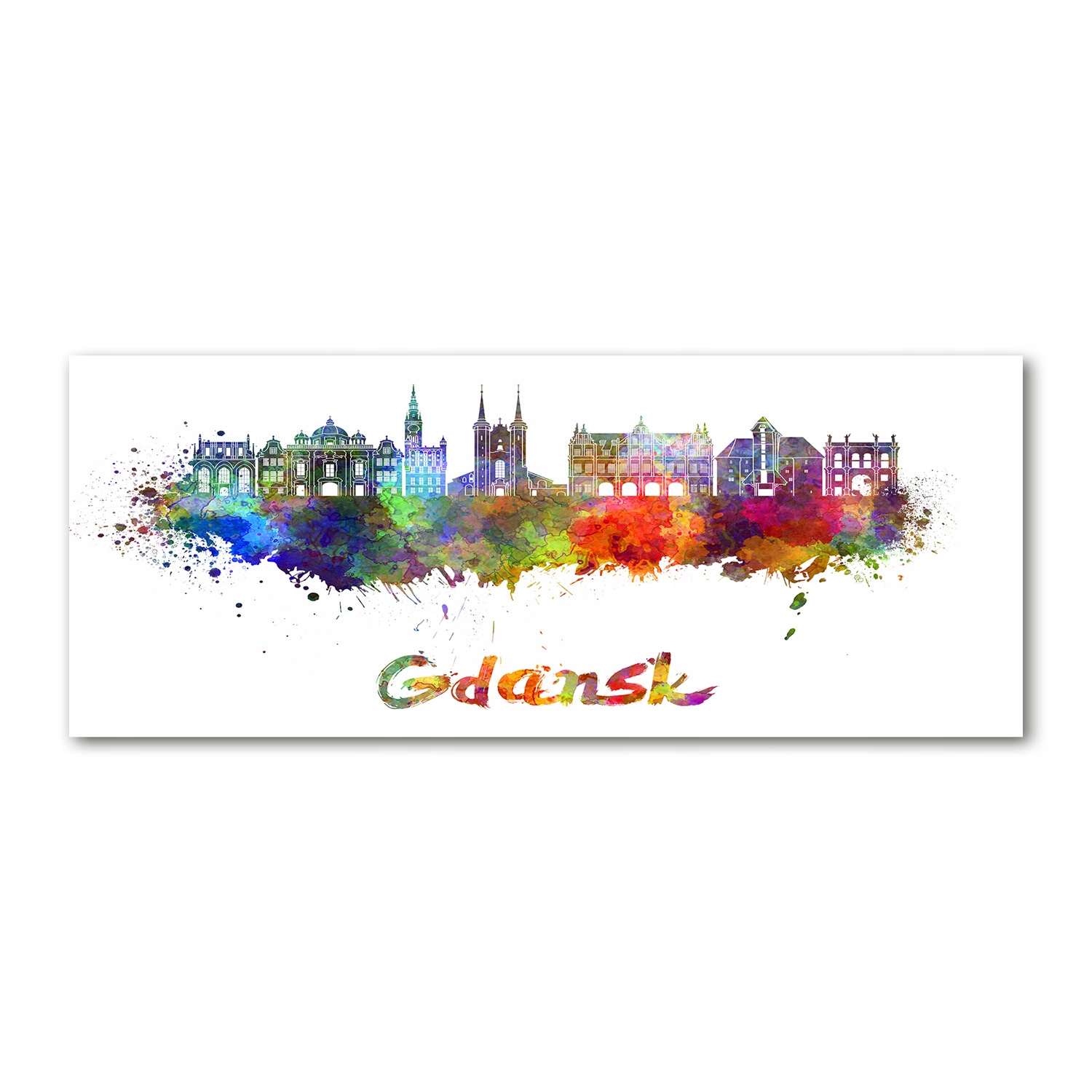 

Foto obraz akryl zdjęcie Kolorowy Gdańsk 125x50 cm