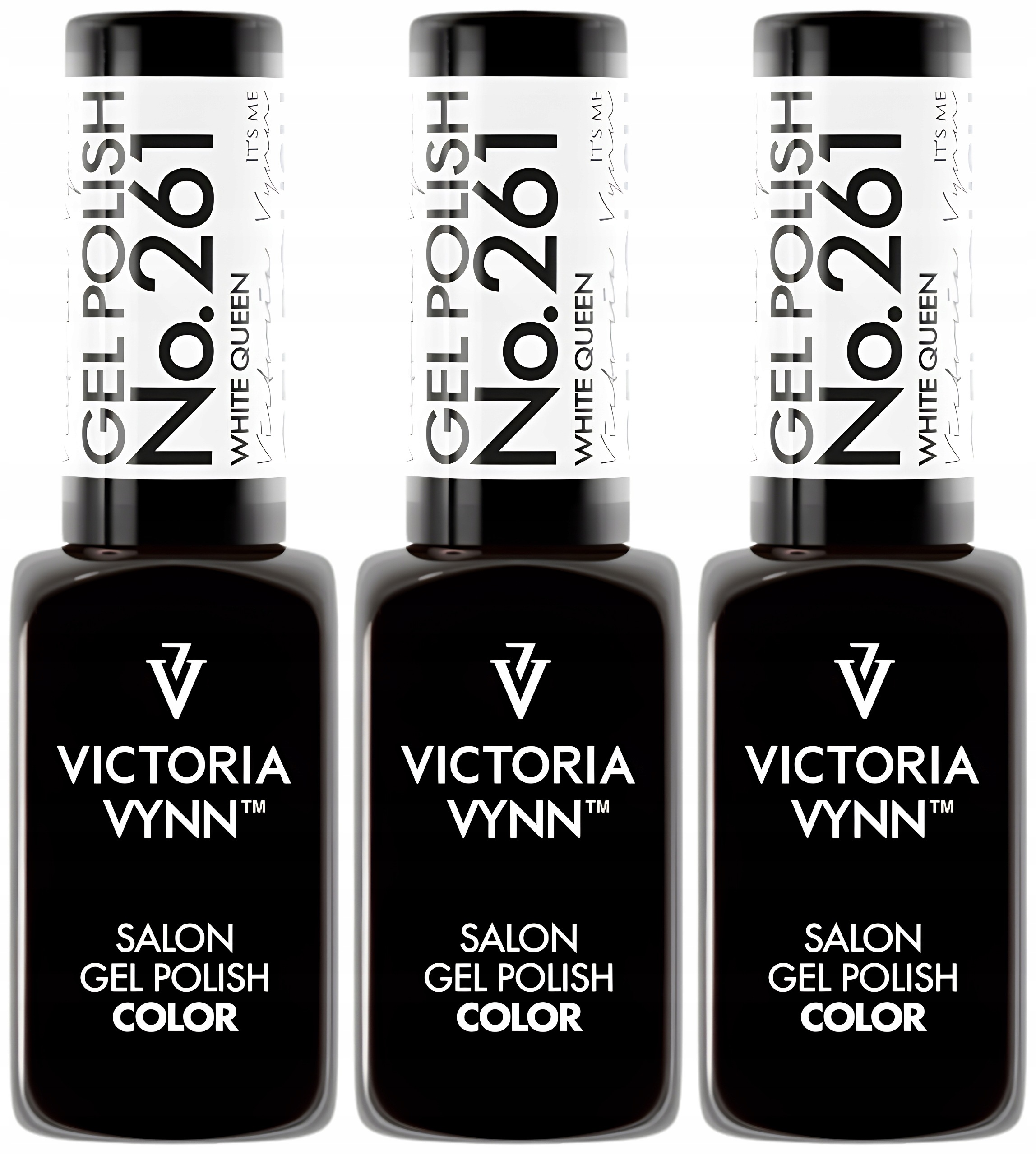 3 x Victoria Vynn Gel Polish 261 White Queen, 8 ML