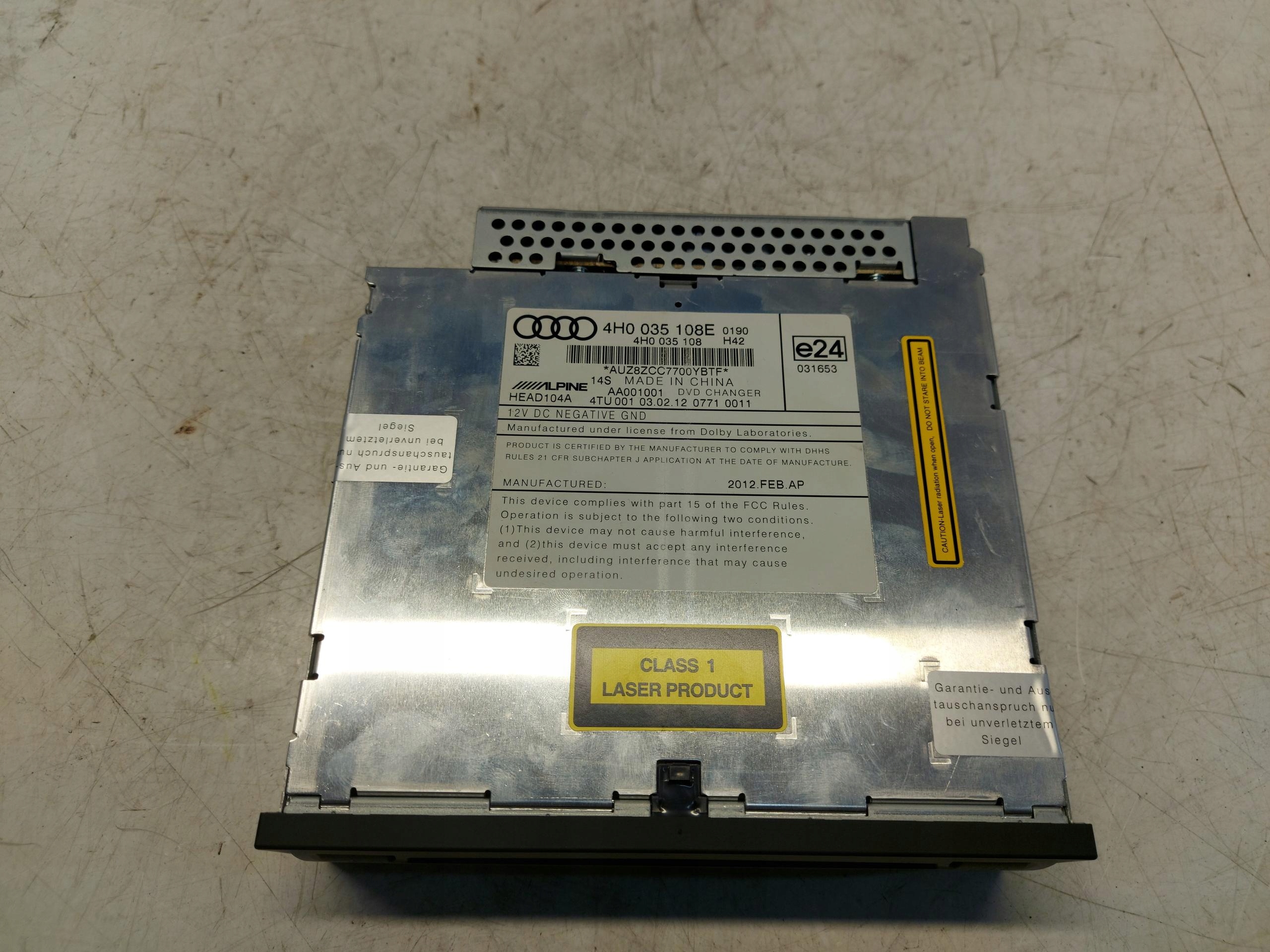 Audi A6 C7 ALLROAD changer PLYT CD DVD
