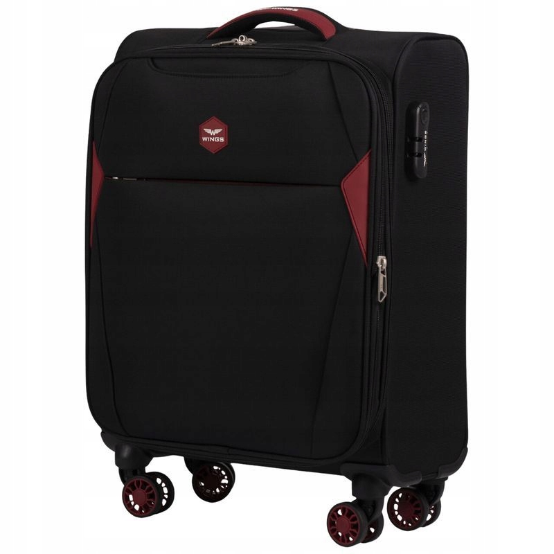 Walizka Wings Dipper Kabinowa Miękka Poszerzana 20" 42L Black