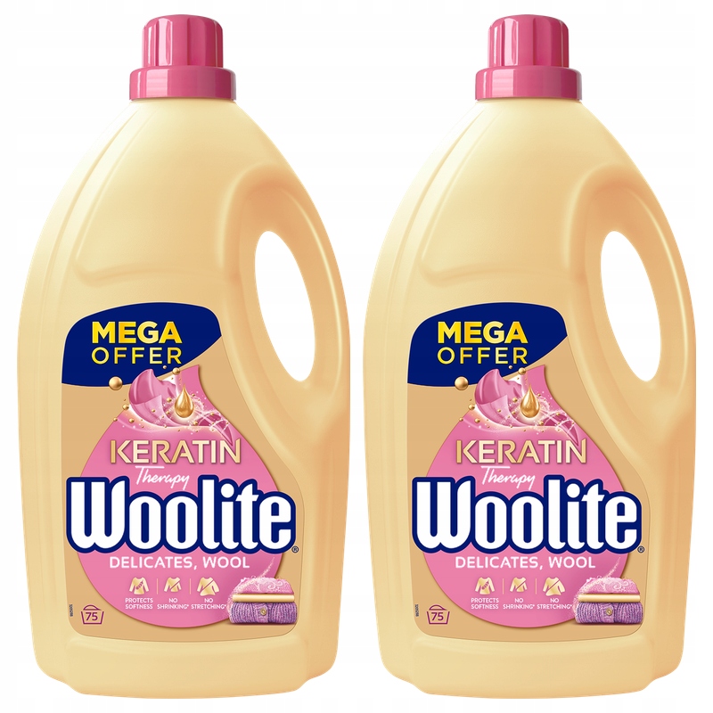 Woolite tekutý prací prostředek delicate 4,5 l (75 praní) X2