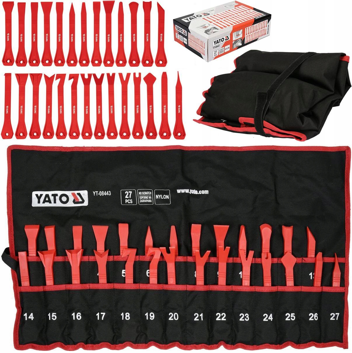 

Yato Zestaw Do Ściągania Tapicerki 27SZT YT-08443