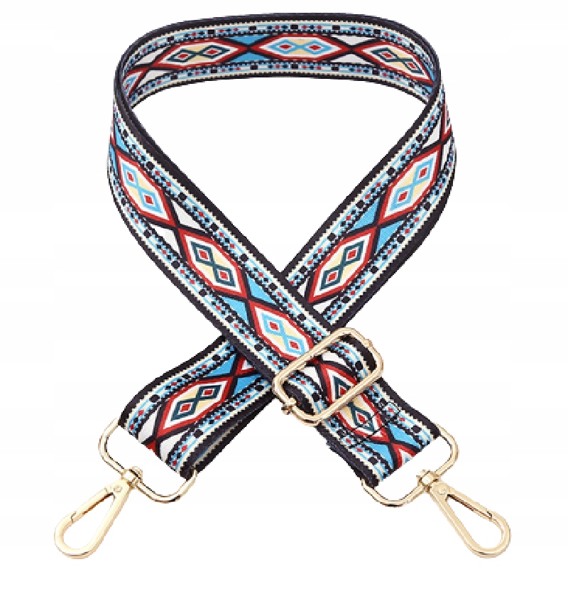 

Pasek Do Torebki Torby Kolorowy Okucia Złote