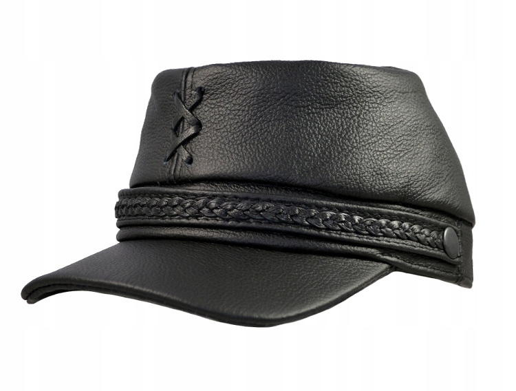 

Skórzana czapka konfederatka Nevada czarna Skoczów